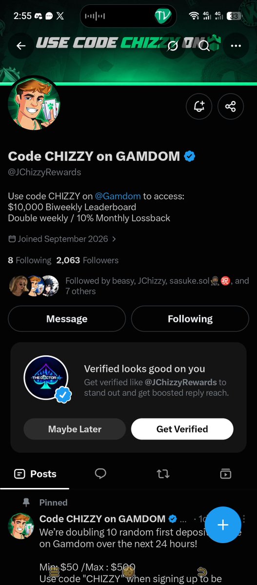 m0mOja's tweet photo. @JJChizzy @gamdom @JChizzyRewards on3khizz https://t.co/FDc9GZNuhz