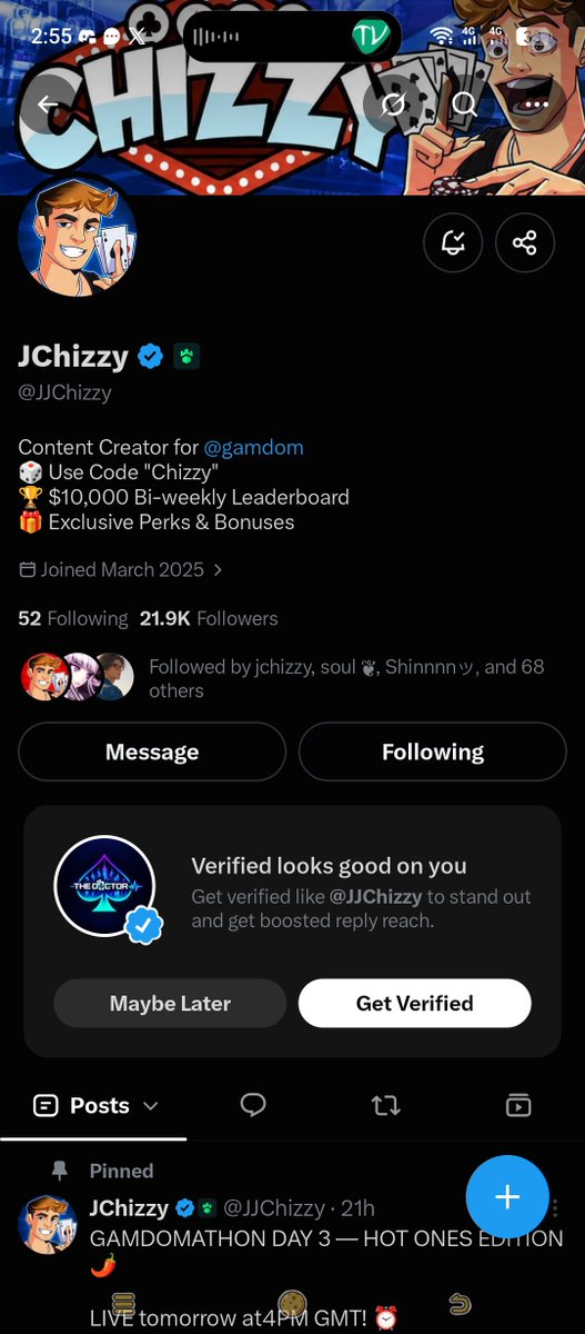 m0mOja's tweet photo. @JJChizzy @gamdom @JChizzyRewards on3khizz https://t.co/FDc9GZNuhz