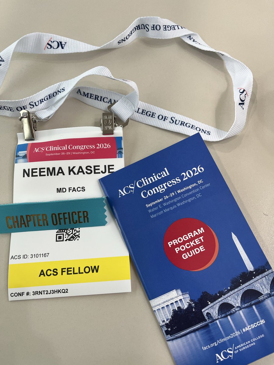 NKaseje's tweet photo. Excited to be at #ACSCC26
Looking forward to moderating the session on
SF312 - Global Surgery and Humanitarian Outreach II on:
Tuesday, September 29, 2026, 12:45 PM - 2:15 PM
Cannot wait to connect with new & old friends!
#ASCCC26 #surgery4all #globalsurgery https://t.co/WWla7eDiGR