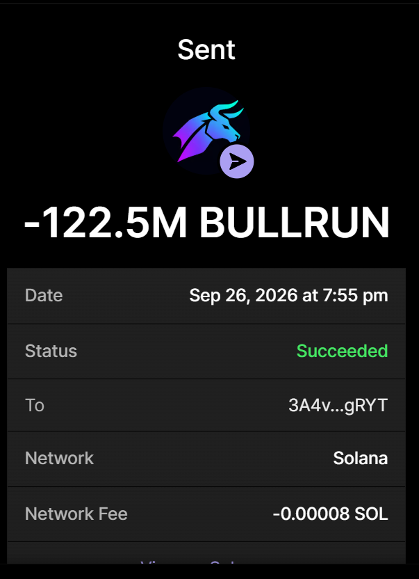 BullrunCash's tweet photo. 122.5 MILLION $BULLRUN PURCHASE COMPLETED FOR 1.1 SOL

BUY ON 𝕏 → Send SOL to:
8trY7gA9kzf9Yu4LUW8SdGCuydHAHfodCEFH3CGHUgWR

Min: 0.2 | Max: 10

0.2 $SOL → 10M $BULLRUN
1 $SOL  → 100M $BULLRUN
5 $SOL → 1B $BULLRUN 

Visit https://t.co/N6UvBwkXIX

Retweet & Drop Solana Wallet Address for $100,000 $BULLRUN