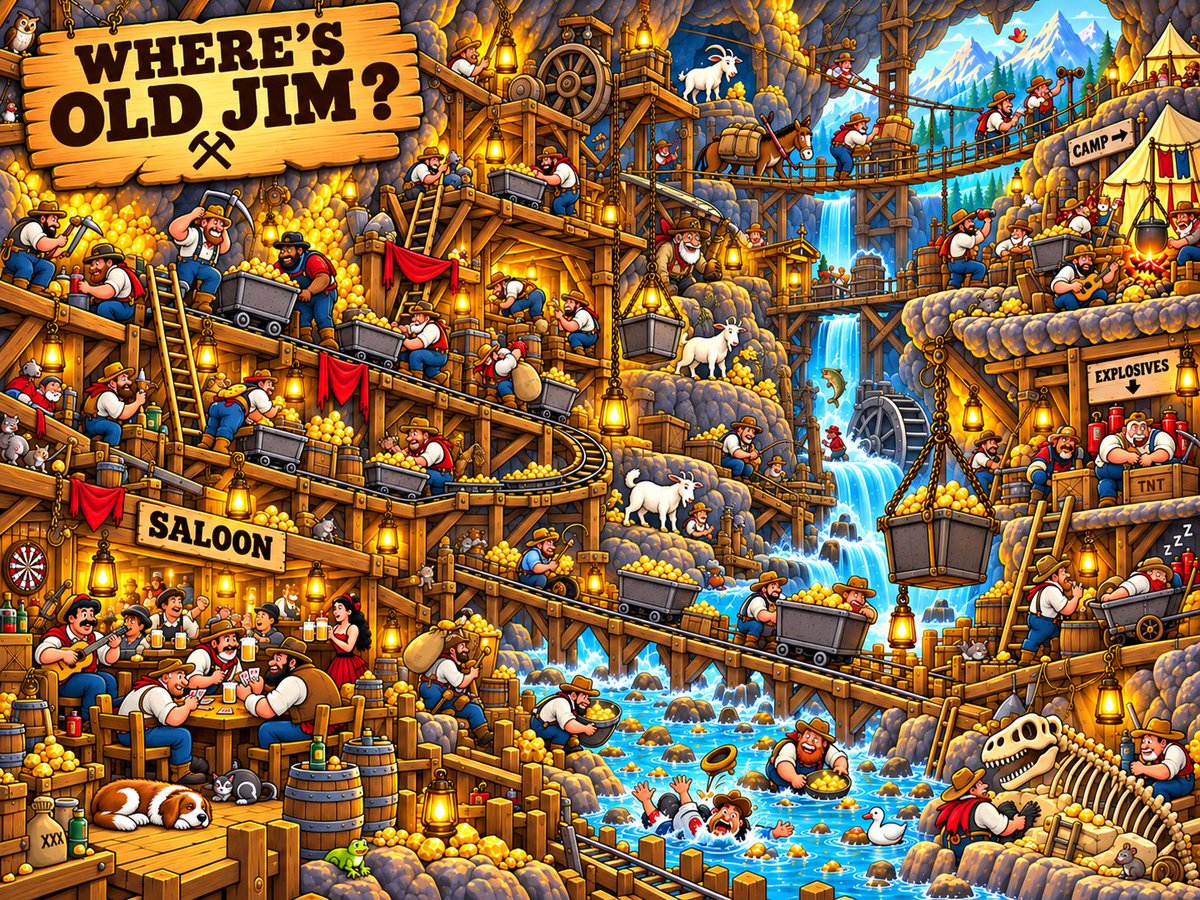 OldJimCoin's tweet photo. WHERE THE FUCK IS OLD JIM? 👀⛏️

He’s somewhere in this goddamn mine.

Think you found him?
Don’t spoil it. Just reply: “FOUND THE OLD BASTARD.” 💀

Let’s see how long it takes.

$OLDJIM https://t.co/OnZxaCaj5o