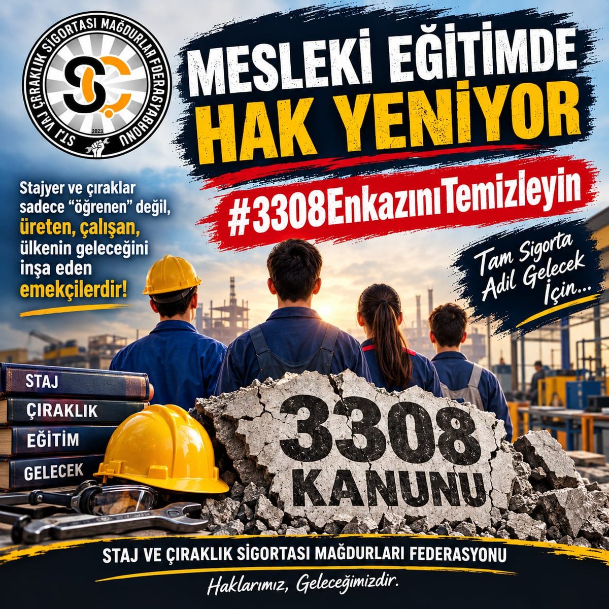 CirakStajFED's tweet photo. TÜRKİYE BÜYÜK MİLLET MECLİSİ
PLAN VE BÜTÇE KOMİSYONU BAŞKANLIĞINA

@mehmedmus @ifarukaksu @oerdem42 @Nilgun_OK @sadullahkisacik @ayyuceturkestas @resulkurt34 @haltinsoy68 @orhanyegin @Mv_CavitAri @ahmetkilic16 @GulizarBicer @AdaletKaya_ @ejderacikkapi @OzgurKarabat34 @yasarkirkpinar @UmitOzlale @cevdetakaychp @NecmettinErkan_ @MKalayci42 @AVBakirlioglu @kamurantanhan47 @GulsoySeydi @tahsinocakli @ertugkocacik @AvukatErsanAksu @55erhanusta @ismailgunes64 @suleymansahan66 @bakiersoymhp @SaruhanOluc @isikhanvedat @memetsimsek

Konu: Staj ve Çıraklık Sigortası Mağduriyetinin Giderilmesi ve İlk Tescil Tarihlerinin Uzun Vadeli Sigorta Başlangıcı Sayılması.

Çalışma hayatına henüz çocuk yaşlarda, üretimin ve iş hayatının içinde başlayan stajyer ve çıraklar olarak yıllardır sosyal güvenlik sistemindeki önemli bir eşitsizliğin giderilmesini bekliyoruz.

İşyerlerine ilk adım attığımız günlerde SGK tescilimiz yapılmış, sigorta numaramız verilmiş ve çalışma hayatımız resmî kayıtlara geçirilmiştir. Ancak bu dönemde yalnızca kısa vadeli sigorta kollarına prim yatırılmış; yaşlılık, malullük ve ölüm sigortalarını kapsayan uzun vadeli sigorta primleri kapsam dışında bırakılmıştır.

Ortaya çıkan sonuç açıktır: Fiilen çalışan, üretime katılan ve iş kazası riskini taşıyan stajyer ve çırakların çalışma hayatına başladıkları tarih, emeklilik hesabında yok sayılmaktadır.

Sosyal güvenlik sisteminde benzer durumlara ilişkin farklı uygulamalar bulunmaktadır. Örneğin; Yurt dışı borçlanması kapsamında belirli şartlarla staj ve çıraklık  dönemleri sigortalılık başlangıcına etkisi kabul edilmektedir. 
Buna karşılık kendi vatanında çocuk yaşta fiilen işyerinde çalışan stajyer ve çırakların ilk tescil tarihlerinin uzun vade sigorta başlangıcı olarak kabul edilmemesi, yıllardır çözülemeyen ciddi bir sosyal güvenlik sorunu oluşturmaktadır.

Fiilî Çalışma Gerçeği Görülmelidir

Yargıtay kararları ve iş mahkemelerinde görülen davalar, stajyer ve çırakların yalnızca eğitim alan kişilerden ibaret olmadığını; işyerlerinde fiilen çalıştıklarını, üretime katıldıklarını ve çalışma hayatının gerçek bir parçası olduklarını ortaya koymaktadır.

Fiilî hizmetin olduğu yerde sosyal güvence tam olmalıdır.

Yargı mercilerinde ortaya konulan bu çalışma ve üretim gerçeğinin, yasama organı tarafından da dikkate alınarak kalıcı bir yasal düzenlemeyle çözüme kavuşturulması gerekmektedir.

TALEPLERİMİZ

Bu kapsamda;

• Staj, çıraklık ve mesleki eğitim dönemlerinde yapılan ilk SGK tescil tarihlerinin uzun vadeli sigorta başlangıcı olarak kabul edilmesini,

• Geçmişte staj ve çıraklık yapmış vatandaşların mağduriyetlerini giderecek kapsamlı ve açık bir yasal düzenleme yapılmasını,

• Fiilen çalışarak üretime katılan stajyer ve çırakların sosyal güvenlik haklarının tam olarak tanınmasını,

• Mevcut ve gelecek nesillerde MESEM, meslek lisesi, stajyer ve çırakların aynı mağduriyeti yaşamaması için kalıcı bir sosyal güvenlik düzenlemesi oluşturulmasını

TBMM Plan ve Bütçe Komisyonu’nun gündemine taşımanızı ve çözüm iradesinin ortaya konulmasını arz ve talep ediyoruz.

Bu mesele yalnızca geçmişte yaşanan bir mağduriyet değil; çalışma hayatına adım atan çocukların sosyal güvenlik hakkı ve gelecek güvencesi meselesidir.

Mahkeme koridorlarında değil, TBMM çatısı altında kalıcı bir yasal düzenlemeyle çözüm istiyoruz.

Saygılarımızla,

Staj ve Çıraklık Sigortası Mağdurları Federasyonu

Mesleki Eğitimde Hak Yeniyor 
#3308EnkazınıTemizleyin