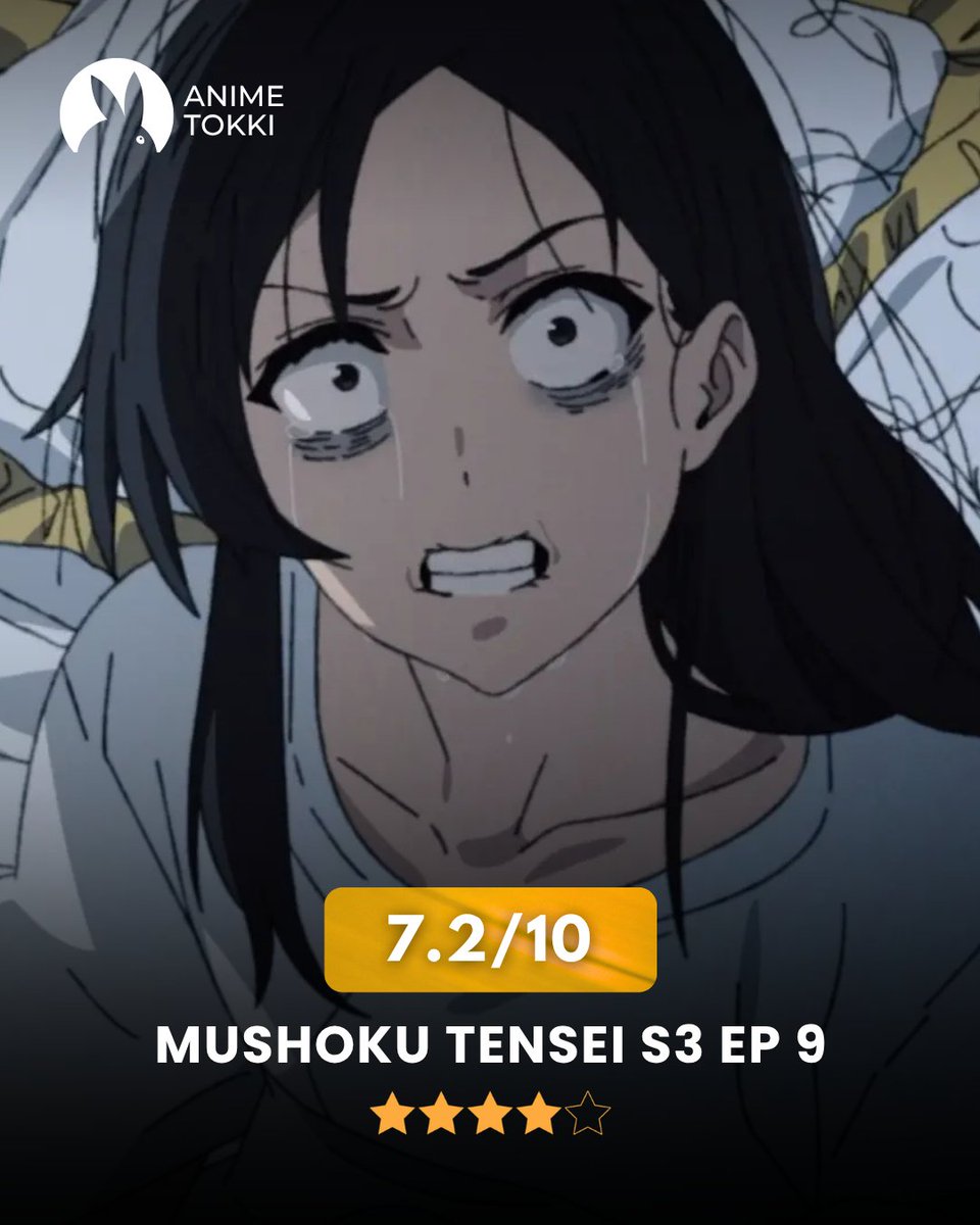 AnimeTokki's tweet photo. 'Mushoku Tensei' Season 3 Episode 9 updated stats on IMDb:

11,000 of the votes being 10/10 at 41.3%
12,000 of the votes being 1/10 at 47.1%

Total rating is at 7.2/10. https://t.co/K5S4STr5Jm
