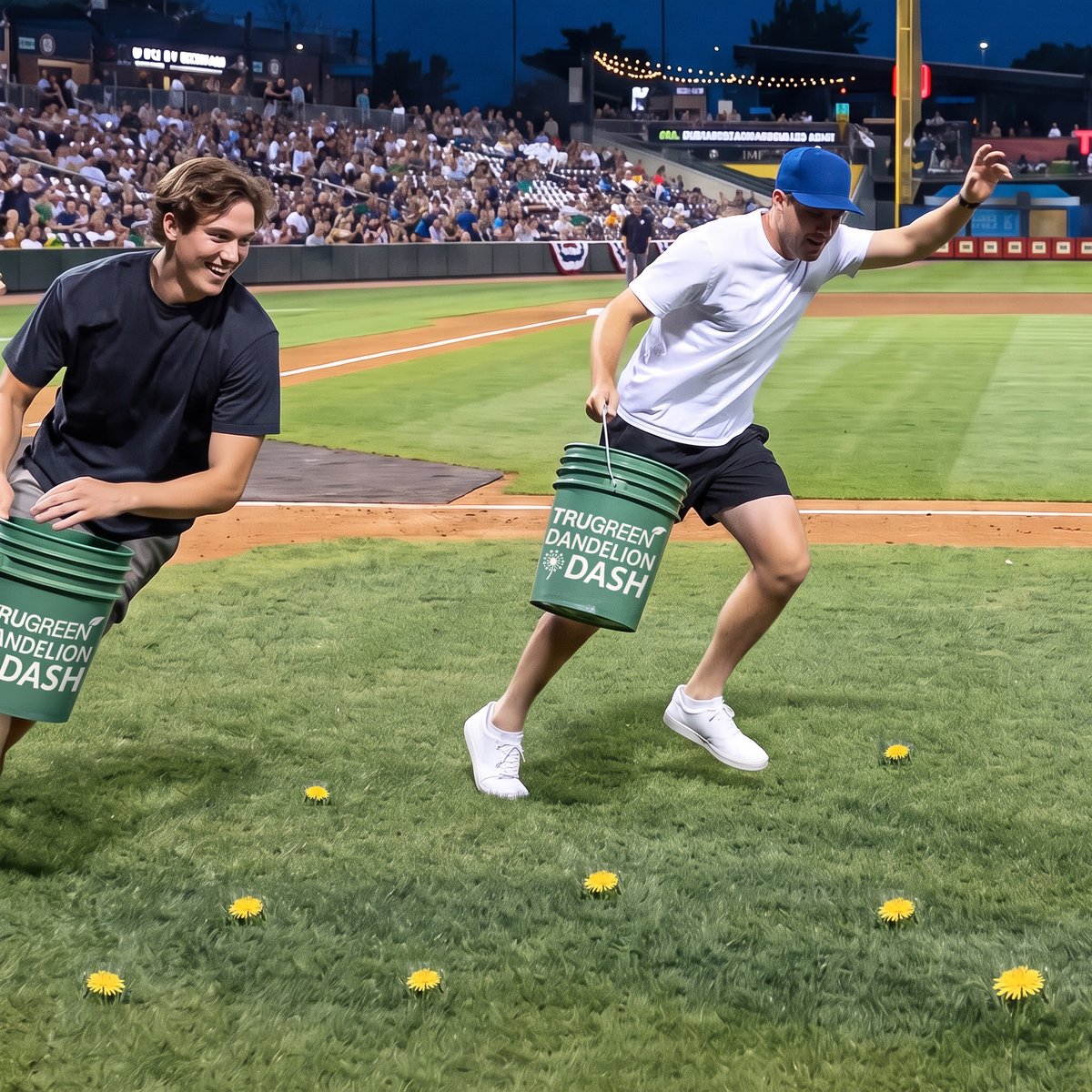 TruGreen's tweet photo. Big thanks to everyone who grabbed, plucked and raced their way through our Dandelion Dash. What a season, @MiLB! https://t.co/FmoKTxj2rh