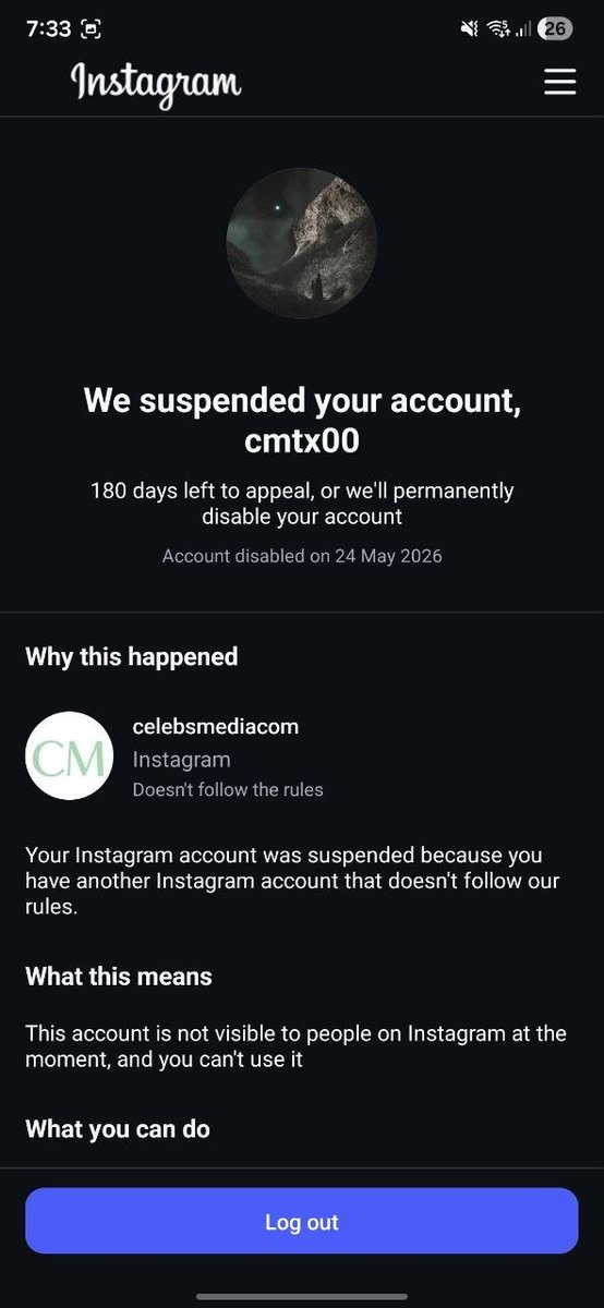 shaikhareebs's tweet photo. @instagram my account @cmtx00 (100K+ followers) has been banned for 4 months despite multiple appeals. Now I created 16 new accounts and every single one got disabled within 1 minute. I’ve done nothing wrong. Please look into this matter and fix this asap https://t.co/hMAsl3gzFk