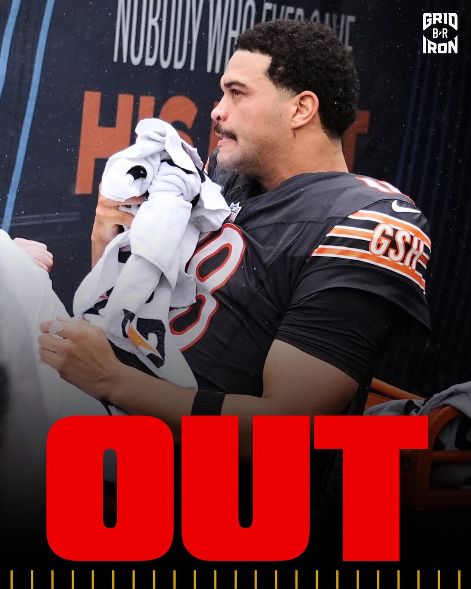brgridiron's tweet photo. Caleb Williams has been ruled out for Monday night's game vs. the Eagles https://t.co/PLzxYzKi7E