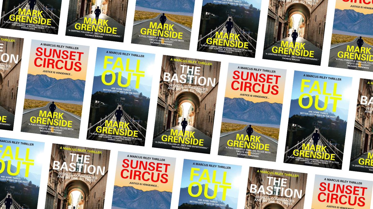 eBookConnection's tweet photo. Mark Grenside is the #author of the 'Marcus Riley Thriller" series.
"Fall Out" #thriller
"The Bastion" #crime
"Sunset Circus" #heist
"A full-throttle thriller, filled with twists and insight." - Richard Foreman
https://t.co/a2FEMBKI3L 
#amreading @MNGrenside #goodreads #iartg #ian1