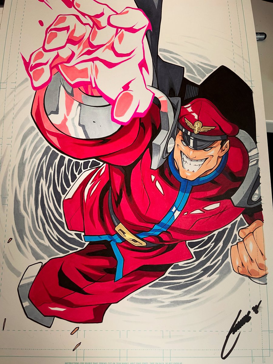 ironpinky's tweet photo. M Bison traditional commission. Done with OLO Markers, Copic Markers, and Multiliners. #olomarkers #copicmarkers #streetfighter #edwinhuang https://t.co/HV4UIHdkEg