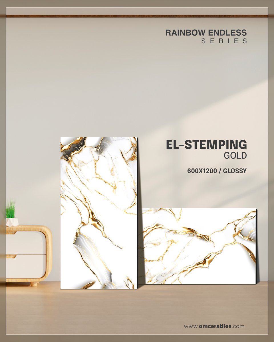 audreyandersong's tweet photo. EL-STEMPING GOLD — Luxury That Shines

Bring timeless elegance to your interiors with this stunning statement tile, designed to elevate every space. Size: 600 × 1200 mm
Finish: Glossy

Premium, elegant and sophisticated—perfect for feature walls, https://t.co/qXAbQbsLDE