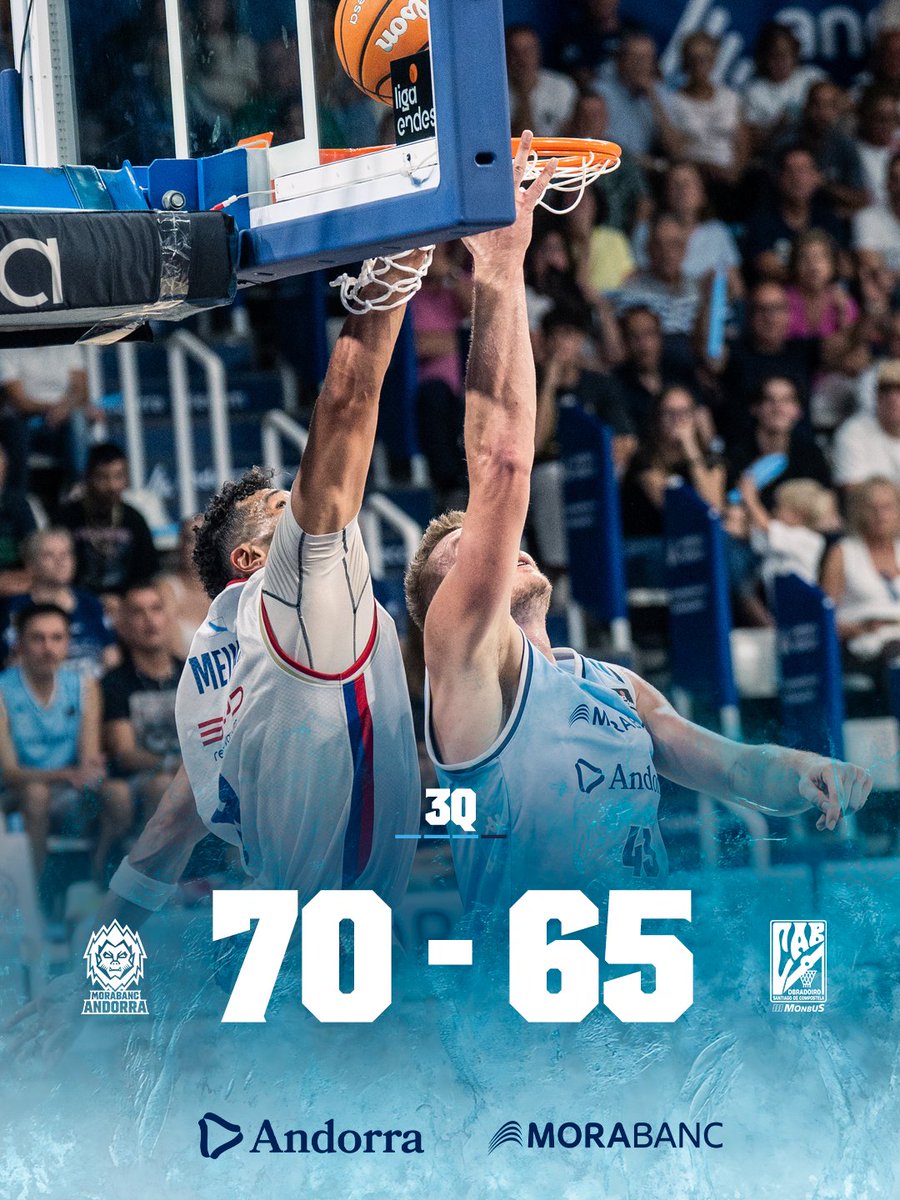 morabancandorra's tweet photo. 🔚⌛⏱️ 𝗙𝗜𝗡𝗔𝗟 𝟯𝗤

🏔️ 𝐌𝐨𝐫𝐚𝐁𝐚𝐧𝐜 𝐀𝐧𝐝𝐨𝐫𝐫𝐚 70
⚪ @OBRADOIROCAB 65

#MaiPor https://t.co/BFVTxmbWrG