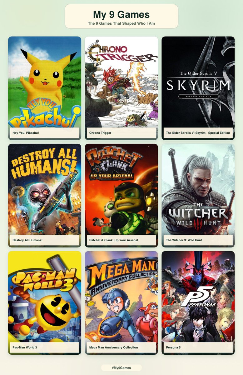 edwindrawz's tweet photo. The 9 games that shaped my life https://t.co/OBEIL1Nm7m