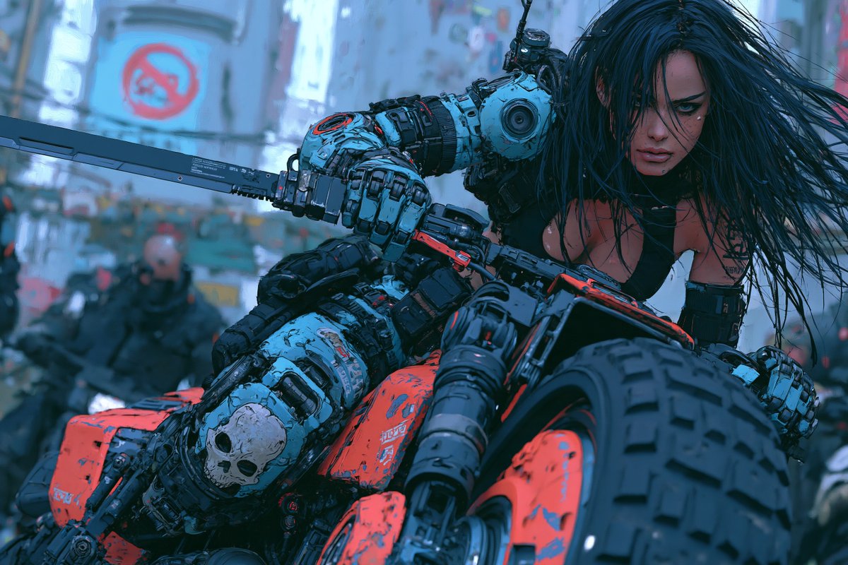 NyobiumGames's tweet photo. Cyberpunk Biker Girls https://t.co/elI1Gj4FqF