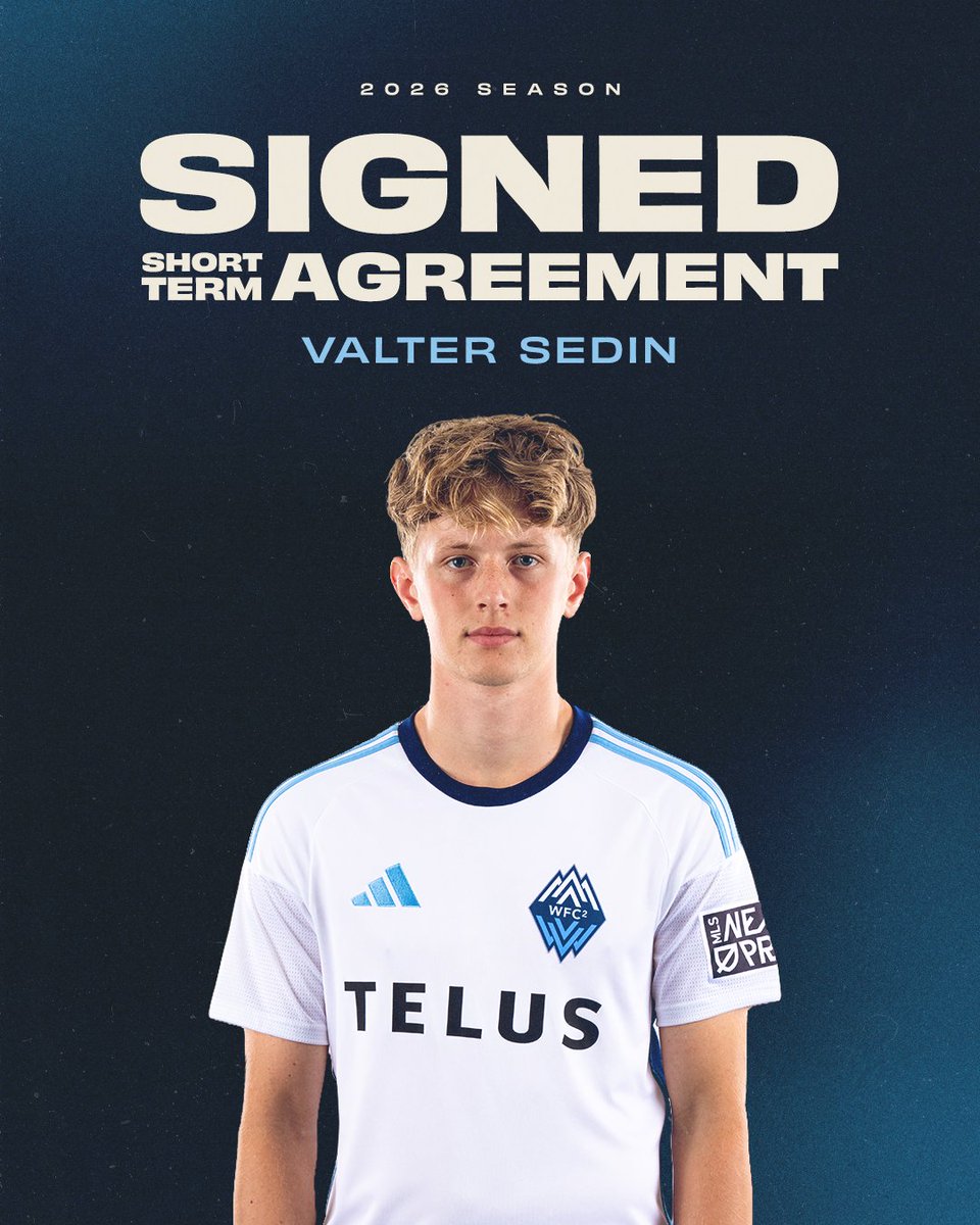 WhitecapsFC's tweet photo. Valter called up 🔥

We have signed WFC2 midfielder Valter Sedin to an MLS short-term agreement for tonight's match against D.C. United.

📰 | https://t.co/xaCPdCv0EI

#VWFC https://t.co/ZobEcc5W0U