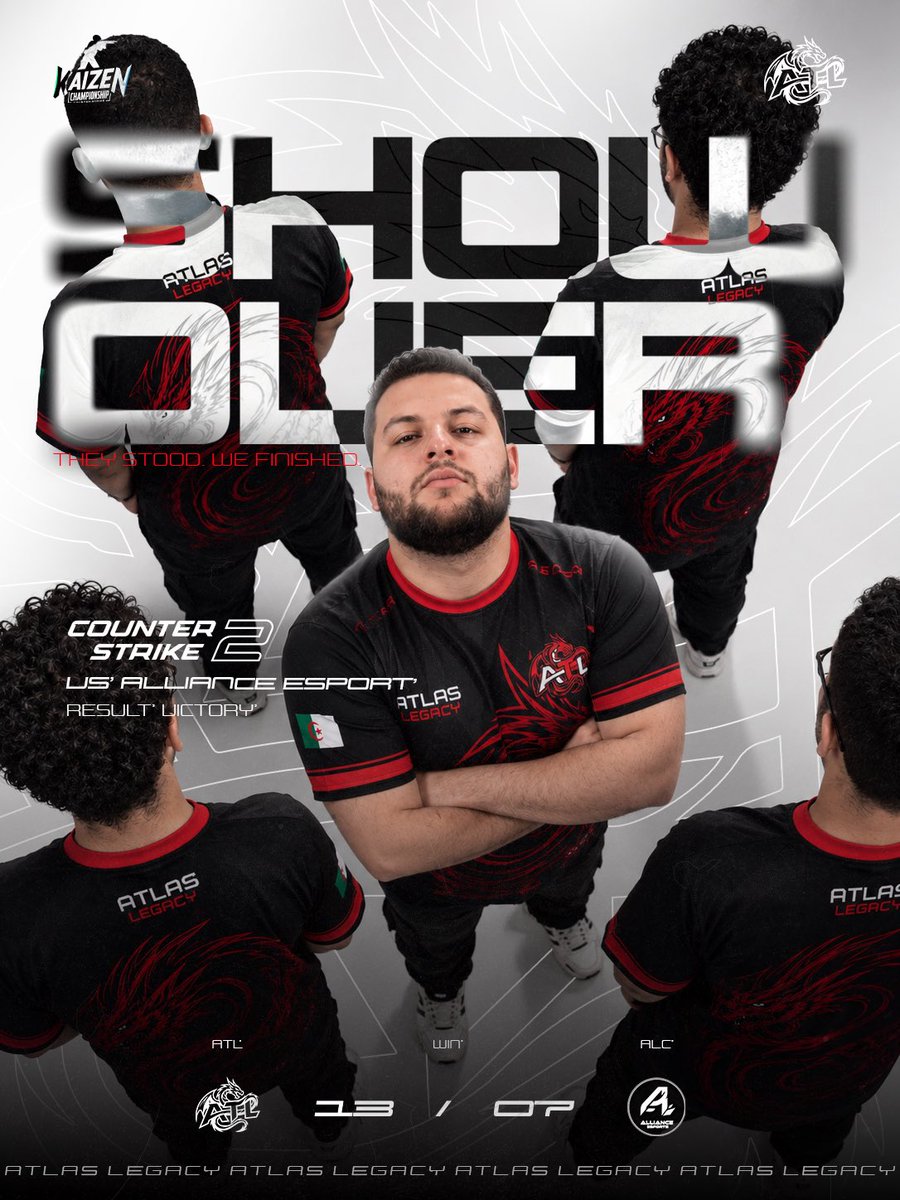 AtlasLegacy_gg's tweet photo. 🐉⚔️ ATLAS LEGACY — VICTORY

حقق فريقنا انتصارًا مستحقًا على Alliance Esports بنتيجة 13–7 ضمن منافسات Kaizen League في لعبة Counter-Strike 2! 🏆🔥🇩🇿

🏆 KAIZEN LEAGUE — COUNTER-STRIKE 2
⚔️ ATLAS LEGACY 13–7 @alliance_dz 

#AtlasLegacy #KaizenLeague #CounterStrike2 #Victory https://t.co/pHTguQuCuo