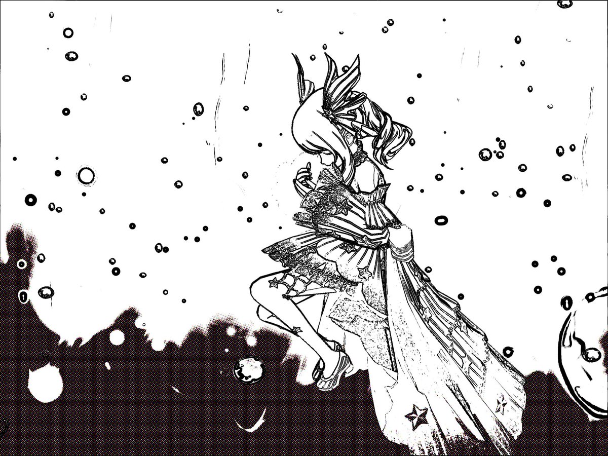 CaveboyScout's tweet photo. Mizuki in the deep sea (project sekai w/ comic filter) https://t.co/73PS7Of8pG