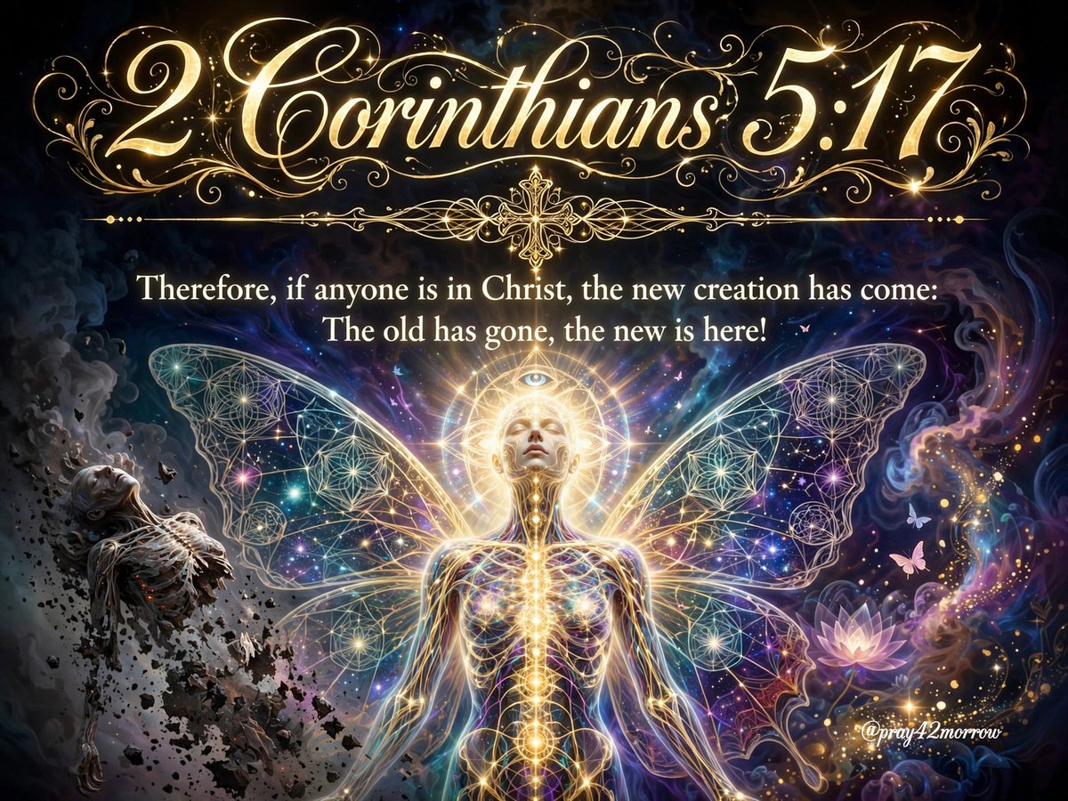 pray42morrow's tweet photo. ✝️ 2 Corinthians 5:17
Therefore, if anyone is in Christ, the new creation has come: The old has gone, the new is here! You don't get a patched-up life — you get a brand new one. https://t.co/O3rqeeKUyz