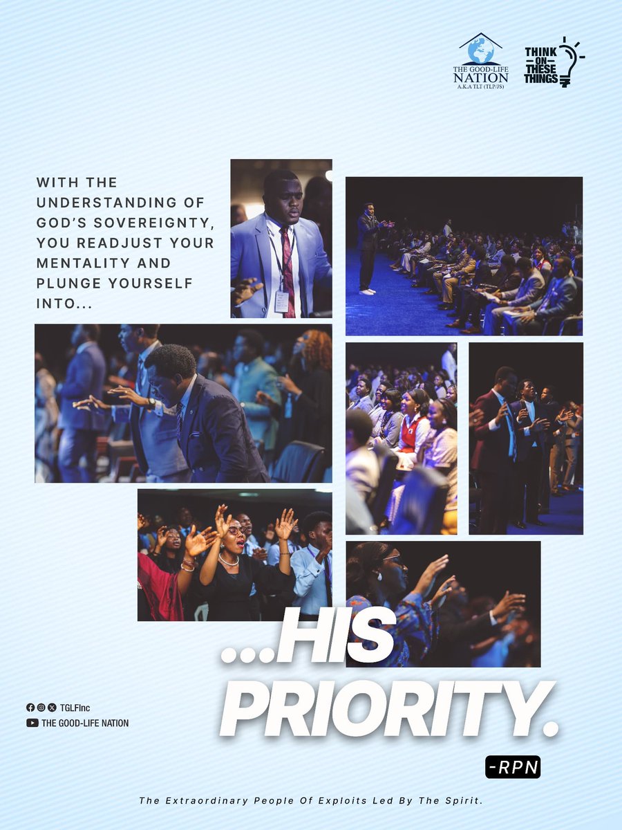 ElvisOnonyume's tweet photo. With the understanding of God’s sovereignty, you readjust your mentality and plunge yourself into His priority. -RPN
#RPN
#APeopleCome https://t.co/TxZdCIBcV0