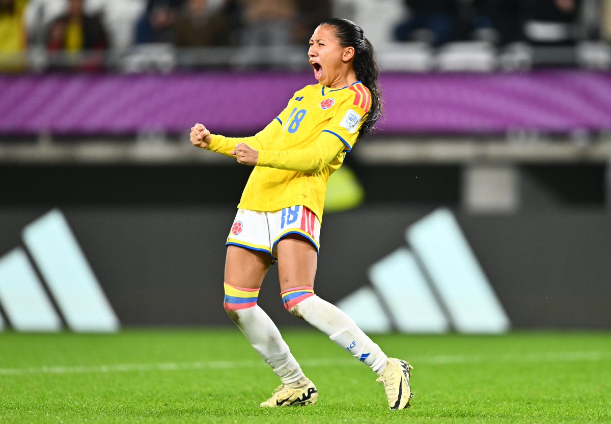CONMEBOL's tweet photo. ¡Una definición infartante que terminó en victoria colombiana! 🇨🇴⚽

#U20WWC https://t.co/CAvUHM7npK