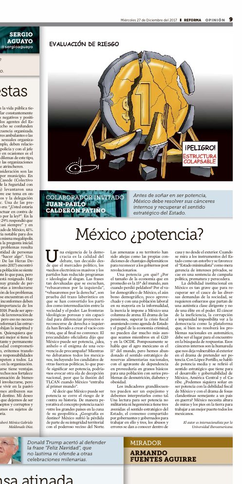 balajucapitan's tweet photo. “Con López Portillo, se habló de potencia media y se refirió el sentido estratégico que tiene para el desarrollo y gobernabilidad de México, América Central y el Caribe”, escribí hace casi 9 años en Reforma. Hoy el titular de SRE  dice que no lo somos…El debate exige claridad https://t.co/GZm8XXyjBb