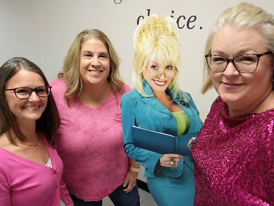 DrPenK's tweet photo. Yes, they worked, as always, but they also made time to connect, and celebrate 9-to-5 Day! Inspired by Dolly Parton’s iconic anthem, “9 to 5,” reminding us that work is more meaningful when people are respected, and valued. #DollyDay #Working9to5 #DollyParton https://t.co/K7b4FdwfAO