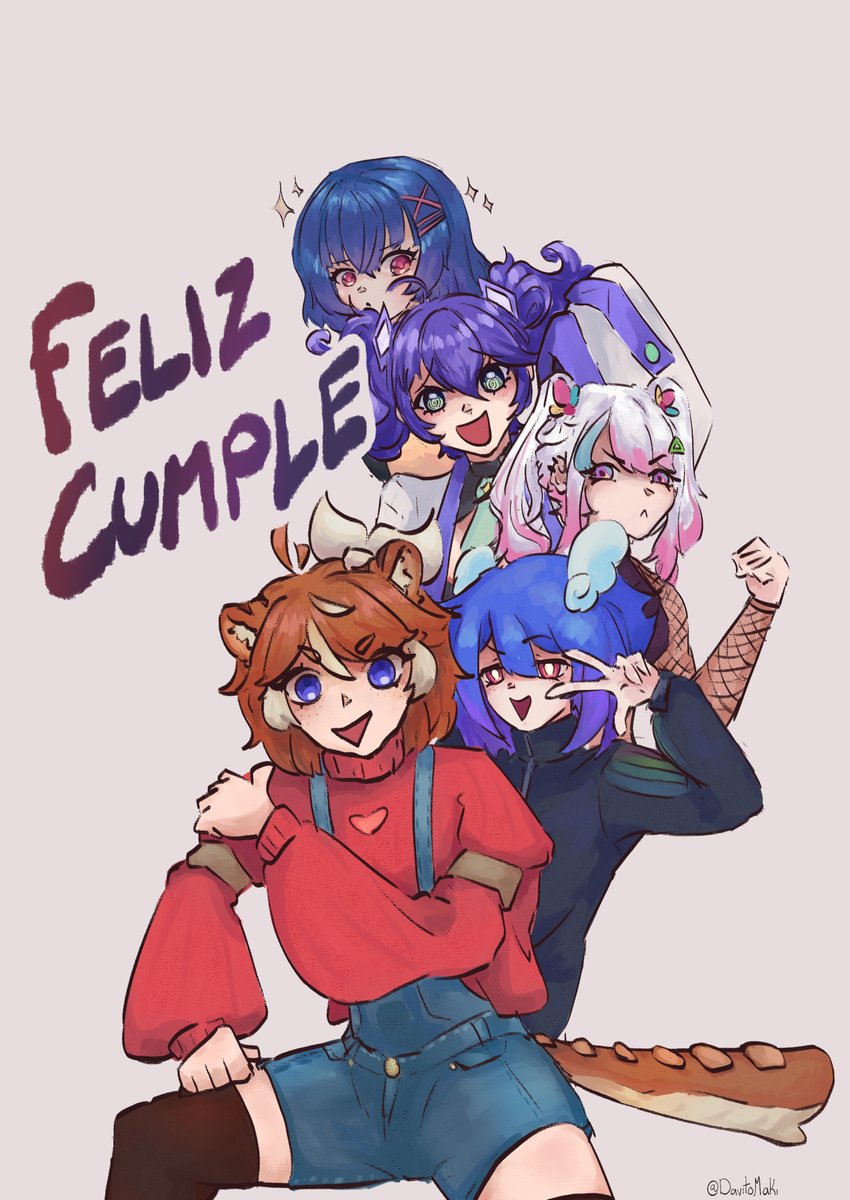 DavitoMaki's tweet photo. Dibujito de cumpleaños para @momoconpan / @gatopanart representando parte de los 5 años desde que la conozco y, sobre todo, el aprecio por seguirme apoyando a seguir dibujando durante todo este tiempo.

Feliz Cumpleaños y Gracias por ser mi amiga. https://t.co/cwLf3coe4z