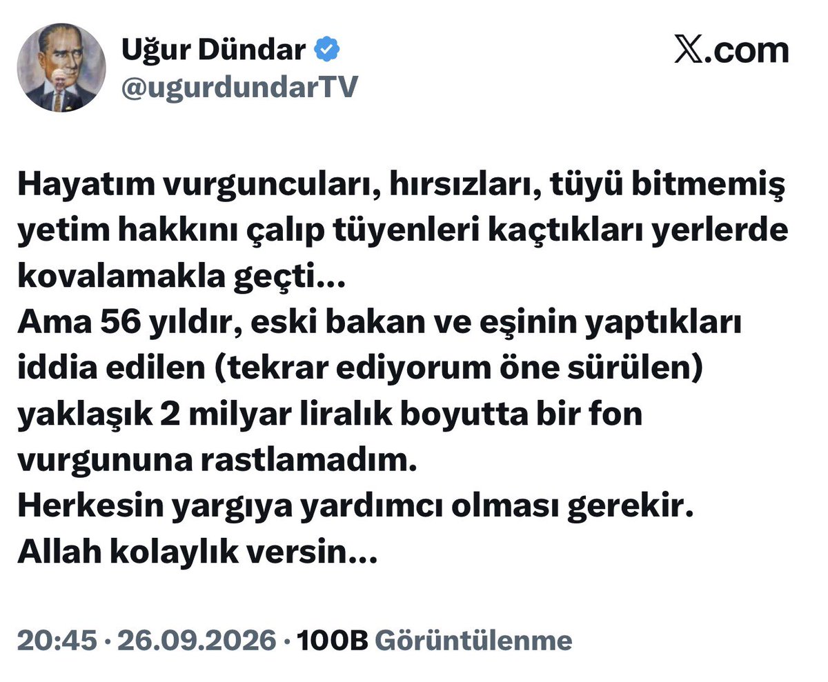 zcakir27's tweet photo. Yüzsüz utanmaz!

Çanağını yaladıklarının sadece bankalar operasyonuyla ülkeye o dönemki maliyeti dönemin Gayri Safi Yurtiçi Hasılası’nın (GSYH) yaklaşık %30-35’ine denk geliyor; 44-46 milyar dolar!

Gezi’de kümülatif maliyet 200 milyar doları aşkın!

Önüne yattığın İmamoğlu ve diğer başkanların hortumladığı rakamları saymıyorum bile!

Kendi maaşını bile ülkenin kaynaklarını hortumlayıp firarda gezenlerden alıyordun!

İktidar bloğundaki birkaç fütursuzun hatasıyla kendi mahallenin ve çanağını yaladıklarının ülkeden hortumladığı milyarlarca doları örteceksin aklın sıra…

Bir ayağın toprakta, son demini de olsa hırsızın her rengine hırsız diyerek onurluca tamamla bari.