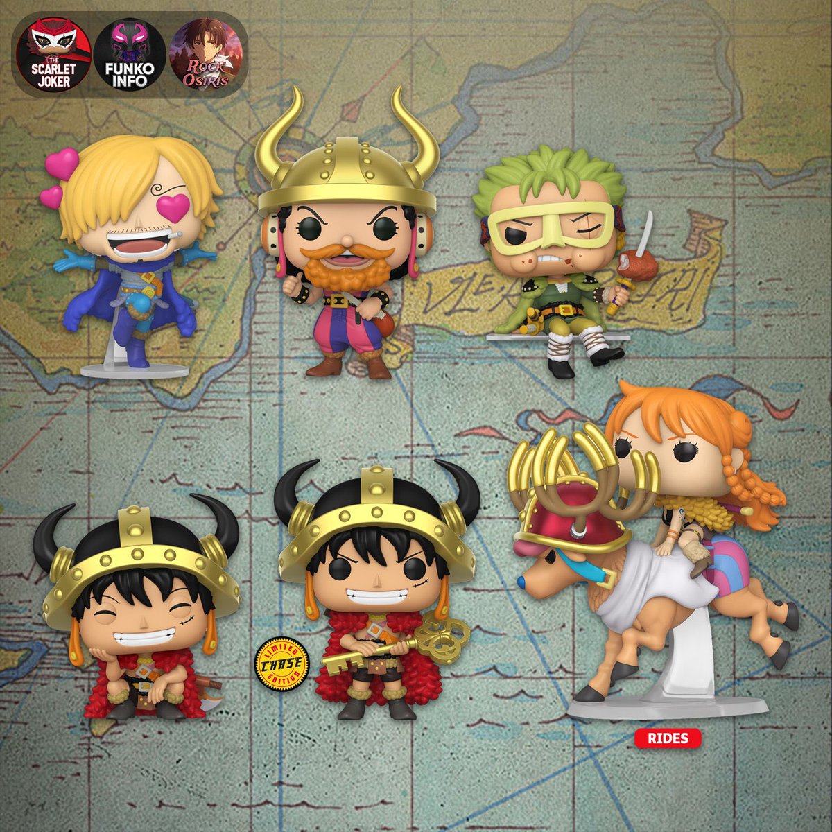 OPMerchandise's tweet photo. Here’s the first look at the new One Piece Funko Pop!s.

Available for preorder on Wednesday, September 30 at 9am PT / 12pm PT.

• EE: https://t.co/Fl5LcUpJ6T
• Amazon: https://t.co/9et0J2gZtX

#OnePiece
#FunkoPop
#Ad https://t.co/ilUWwnbiSt