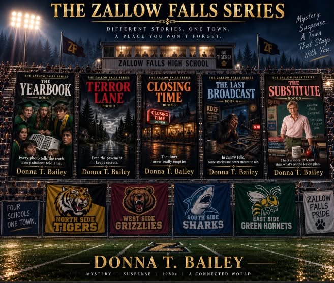 DonnaTBBooks's tweet photo. @davepperlmutter @X @AmazonKindle There isn't just one way into Zallow Falls.

Pick a story. Choose a door. Enter the town.

Mystery, suspense, secrets, and something waiting around every corner.

https://t.co/QZEaawOqbo

#ZallowFalls #WritingCommunity #MysteryBooks #IndieAuthor https://t.co/dNDSHsGoJN