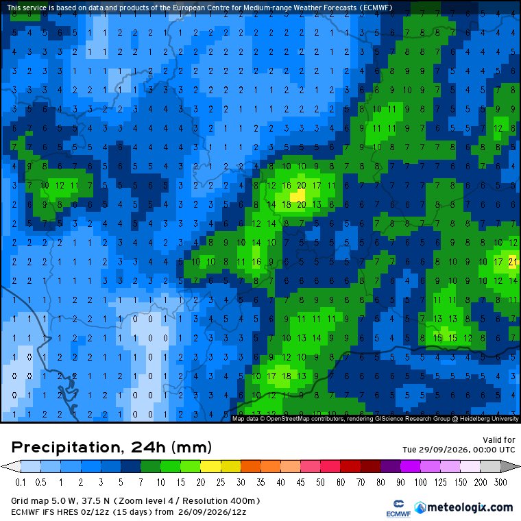 Storm_Malaga's tweet photo. Determinista y #EPS del #ECMWF confirman las primeras precipitaciones del otoño en la provincia de #Málaga de cara a la jornada del lunes, especialmente en puntos de #Sol y #Guadalhorce, donde localmente podrían ser moderadas y ocasionalmente acompañadas de tormentas. https://t.co/Yyc3Qcvt7r