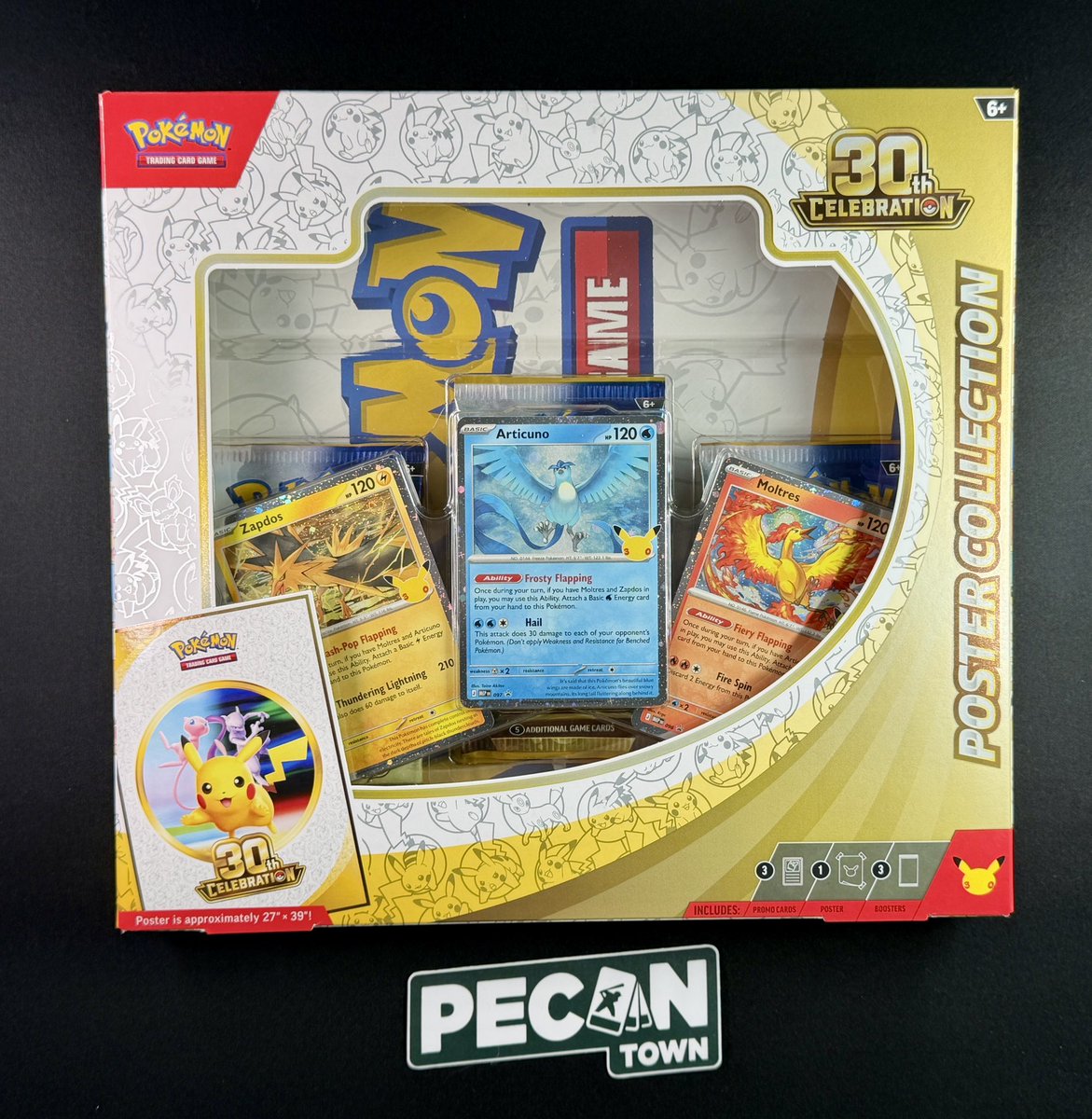 pecantowncards's tweet photo. 🎁 30th Anniversary Pokémon Giveaway! 

To celebrate the next #PecantownStacks AND help get product to someone who hasn’t found any, we’re giving away a SEALED 30th Poster Collection! ⚡️

To enter:
❤️🔁 Like + Follow + RT
💬 Comment your favorite Pokémon!

🍀 Winner picked 10/1! https://t.co/xMsOzcphwh