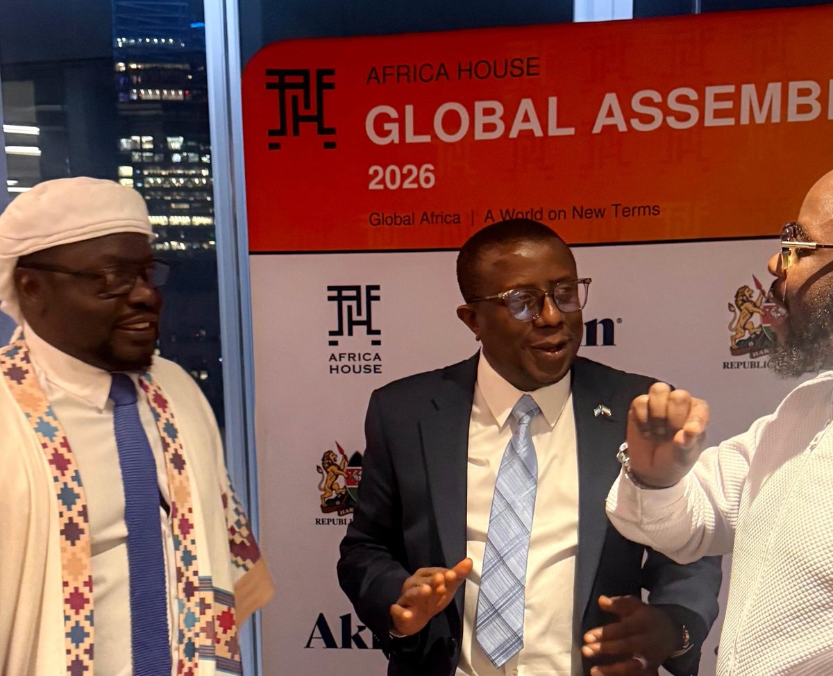 silasjakakimba's tweet photo. CATCH-UP with my Brother and Comrade for 15yrs, Mamadou Toure of Cameroon and the CEO Africa House, alongside Hon. Napoleon, Minister for Employment, Labour Relations and Social Protection, Republic of Sierra-Leone. #AfricaRISING #UNGA2026. https://t.co/k6s5QQmJEH