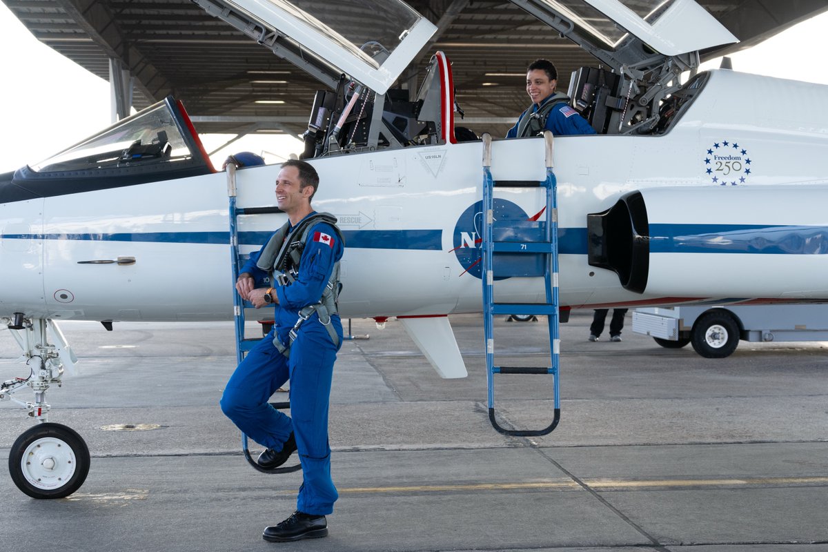 NASAJohnson's tweet photo. This morning, the next crew destined for the International @Space_Station departed Houston -- until next year.

Members of NASA's SpaceX Crew-13 -- NASA astronauts Jessica Watkins and Luke Delaney, Canadian Space Agency astronaut Joshua Kutryk, and Roscosmos cosmonaut Sergey Teteryatnikov -- boarded NASA's T-38 aircraft for their flights to @NASAKennedy Space Center, where they're set to launch on October 1. 
Learn more about Crew-13: https://t.co/PLg7iJb94C