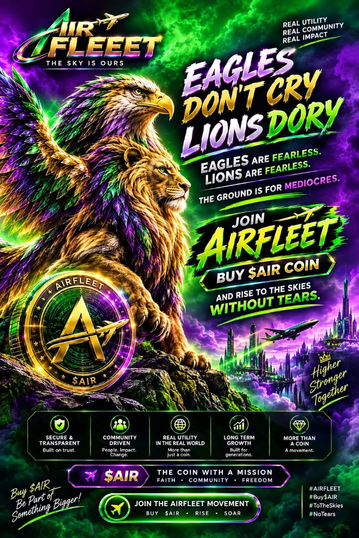 Aigotoken's tweet photo. ✈️🦅 Rise above the noise with $AIR — built for the skies, powered by community, and driven by a bigger mission. 🚀💚
$AIR — Buy. Rise. Soar. ✈️🔥

CA:0xb1f208f03Dd772229A6D2178248A03AD477021bD

$780MC 
100X IS HERE JUST POSITION EARLY 

#AIRFLEET #AIR #BuyAIR #ToTheSkies https://t.co/zIuvGsggQj