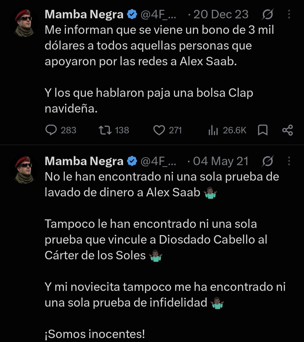 GranVenezuela7's tweet photo. Antes que borres la evidencia de que Alex saab te pagaba 3000$ https://t.co/ZfVXIKbkyD