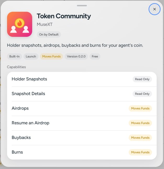 useMuseXT's tweet photo. The Token Community plugin is now live

Tell your muse “take a snapshot of my holders” or “buy back and burn my token” https://t.co/HWtQzvu36t