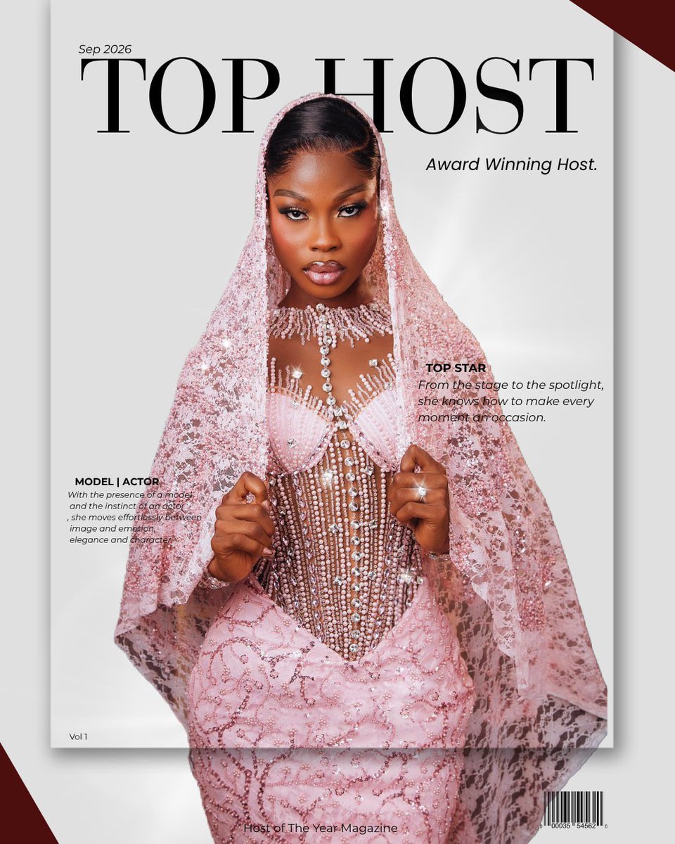 LeoStudios_'s tweet photo. 4 awards in 6 years as an event host is an incredible streak! That level of consistency inspired us to create this custom magazine cover for you @Adexoxo__ 
hope you love it! 🤗♥️ https://t.co/aL7kHot6ei