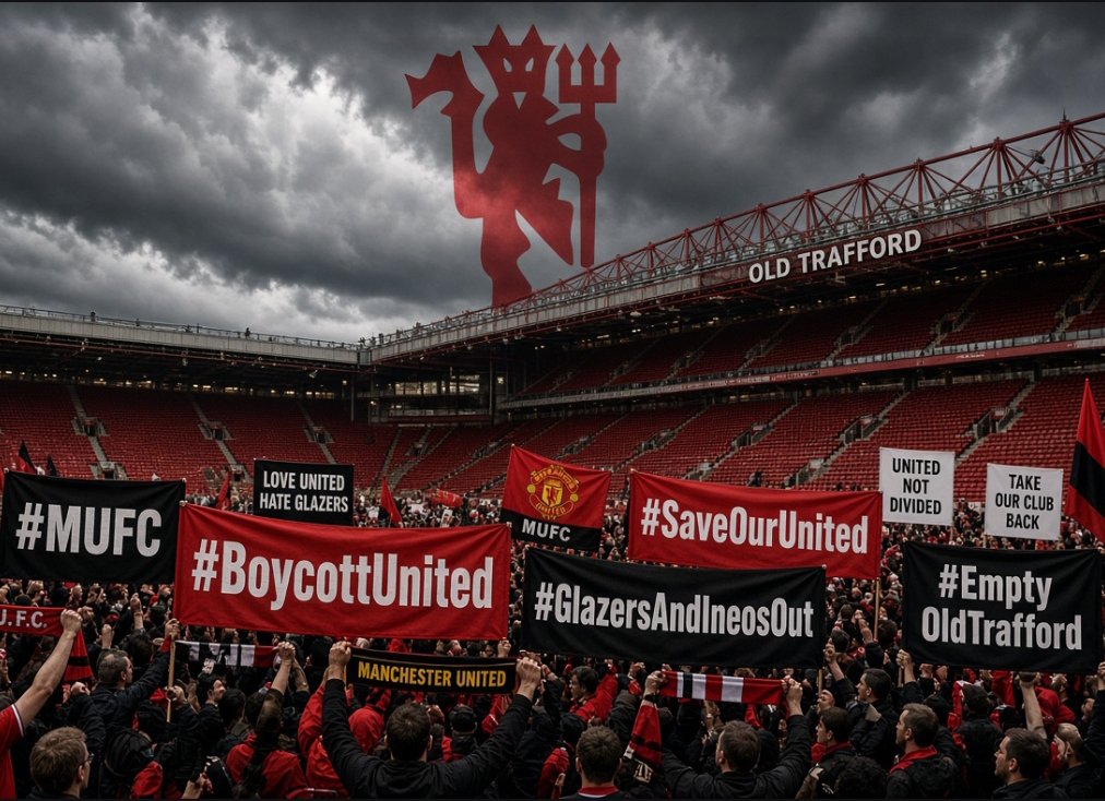 REDMachala7's tweet photo. #MUFC
#BoycottUnited
#GlazersAndIneosOut
#SaveOurUnited
#EmptyOldTrafford https://t.co/IuTi00RJoR