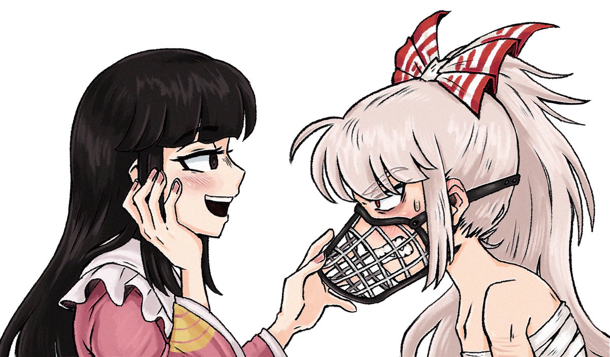 pigeon7373's tweet photo. mokou’s punishment game. “i want a pet dog!”

#東方Project
#てるもこ https://t.co/mdVHnUrmtm
