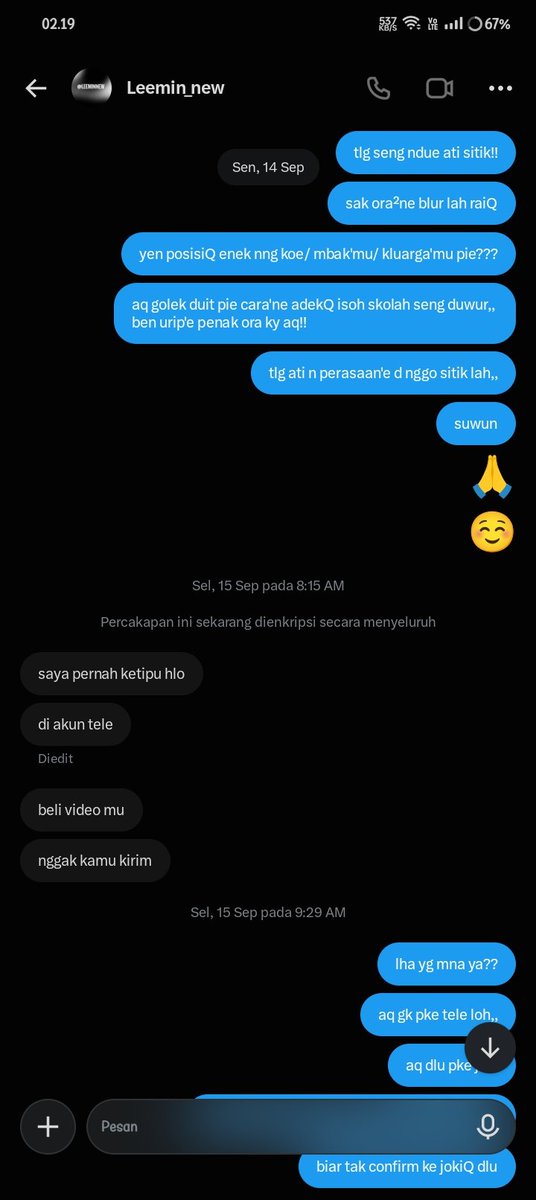 ASisca88853's tweet photo. akun jualan vid org,, di omongin mlah ngancem!! 
klo gk jual vid org gk bisa makan ya qm??? @leeminnew 

#VCS 
#vcswhatapps 
#vcssangek 
#bosolo 
#vcscrot 
#availsolo 
#readysolo 
#TogeLovers 
#soloopenBO 
#solobo 
#solomendesah https://t.co/Ui3uoBB5wP