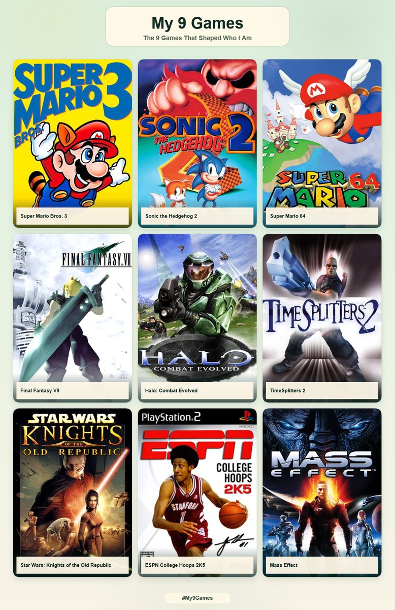 jordanreed55's tweet photo. Tried to go in chronological order. Needs Zelda BoTW/ToTK if there 10 spots. https://t.co/BJJYgRWDea