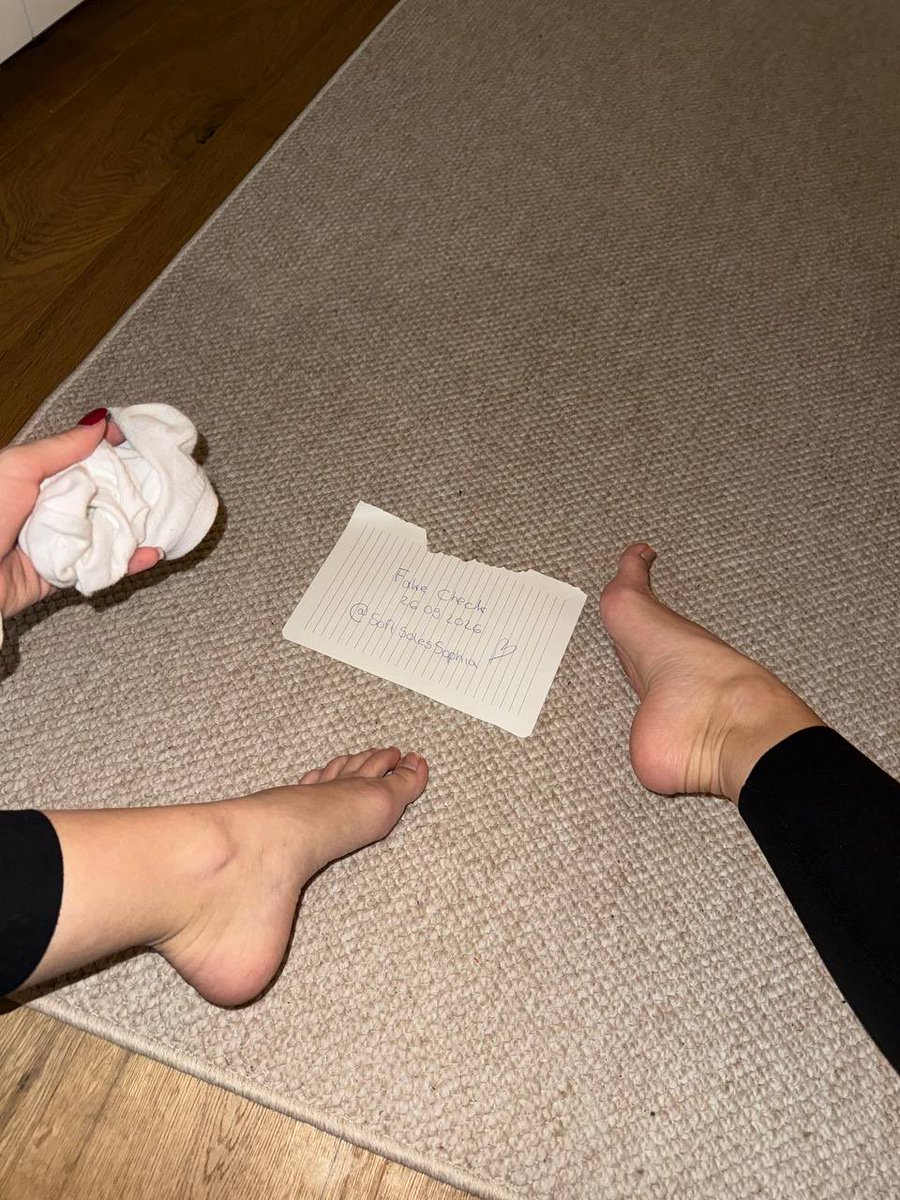 SoftSolesSophia's tweet photo. Fake check ✅
@SoftSolesSophia
26.09.2026

Now tribute and dm! https://t.co/liemarynwH