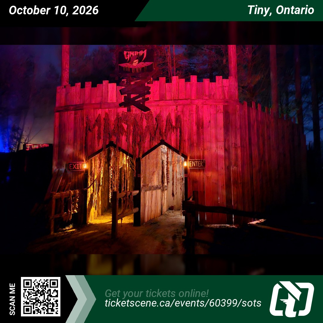 Ticketscene's tweet photo. Peter Distefano, Oscar Dominguez and Gilles Lapointe present the Grimm Grounds Halloween Event at Georgian Bay Park from October 10th to October 31st.
Get your tickets online - https://t.co/bQiD2Posx9
#GrimmGrounds #Halloween #HauntedAttraction #TinyON https://t.co/JMLnfH6nwQ
