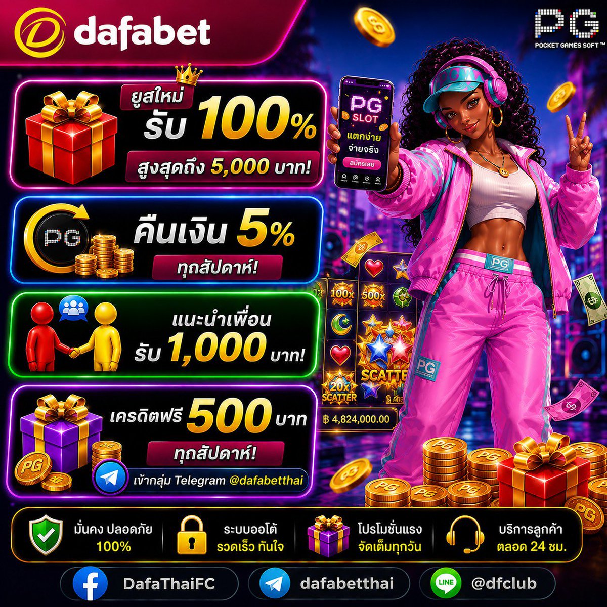 NapJuneCool's tweet photo. ✨ สิทธิพิเศษสำหรับสมาชิกใหม่ #DAFABET
🎁 ฝากครั้งแรก รับโบนัสเพิ่ม 100%
💰 สูงสุด 5,000 บาท

🚀 สมัครสมาชิก 👉 https://t.co/5WUSsmmBgR

🧧 พร้อมกิจกรรมเครดิตฟรี 500 ทุกสัปดาห์
🧧 เครดิตฟรี 500 ทุกวีค 👉 https://t.co/lSAhdxNPzp
🔐 ปลอดภัย | ⚡ ระบบสะดวก | 🎯 โปรโมชั่นหลากหลาย https://t.co/35d0PI1Wqy