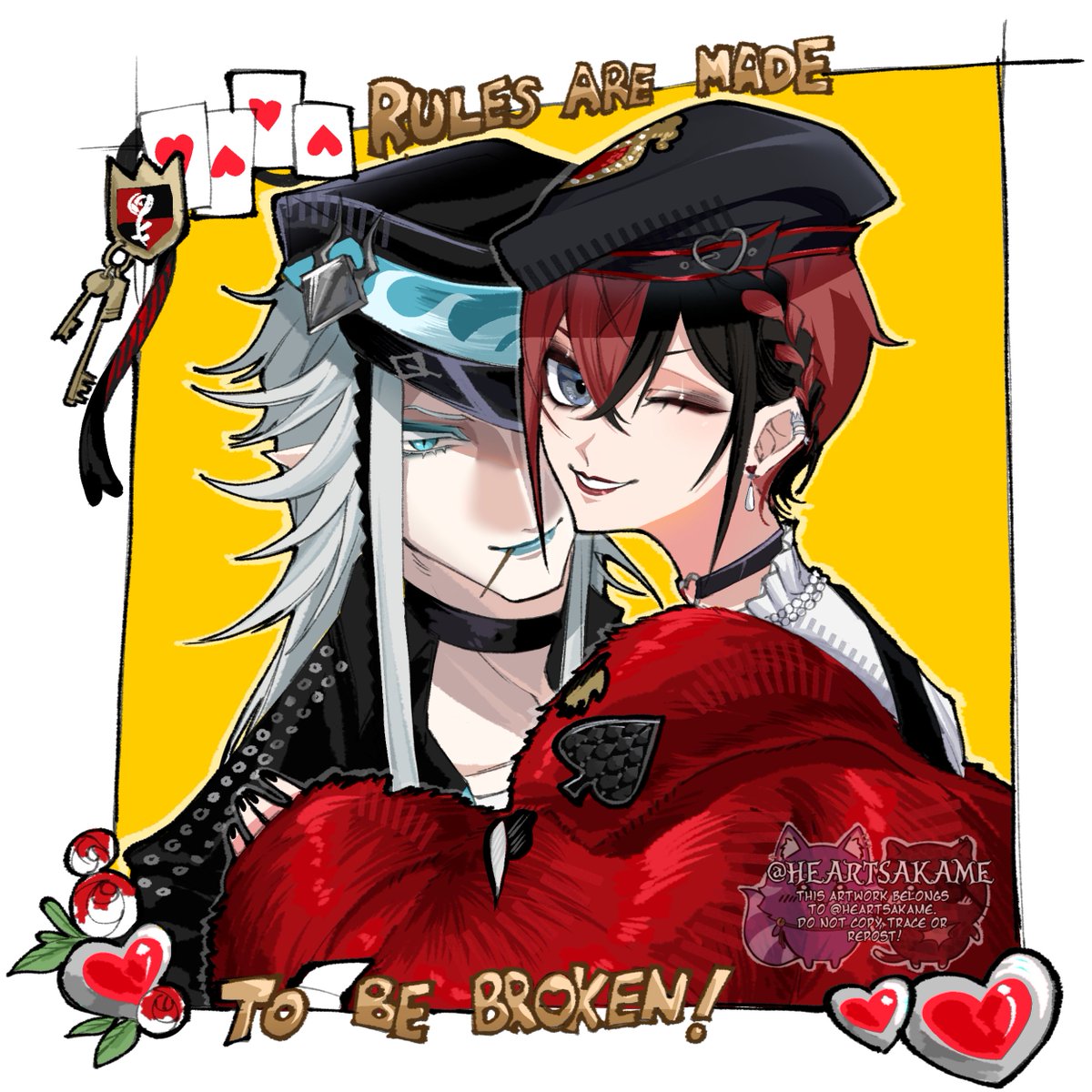 heartsakame's tweet photo. The alternative lovebirds || riddle x callisto

#twst #twstoc #riddle https://t.co/xiiQXQcj2p