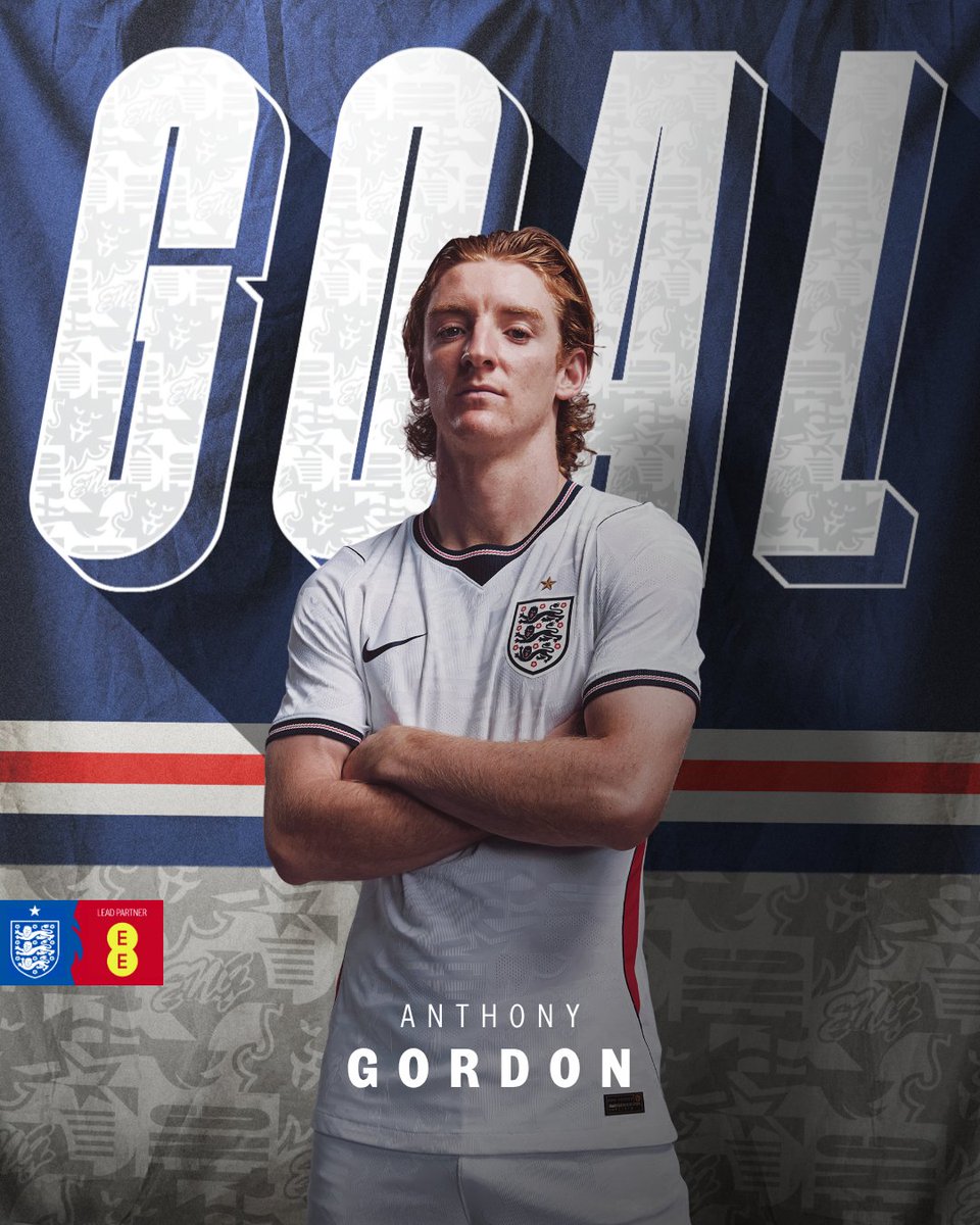 England's tweet photo. WHAT A MOVE! 👏

The #ThreeLions break at speed and Gordon slots past Simón to level the score! 👊 https://t.co/hPbHgKfssm