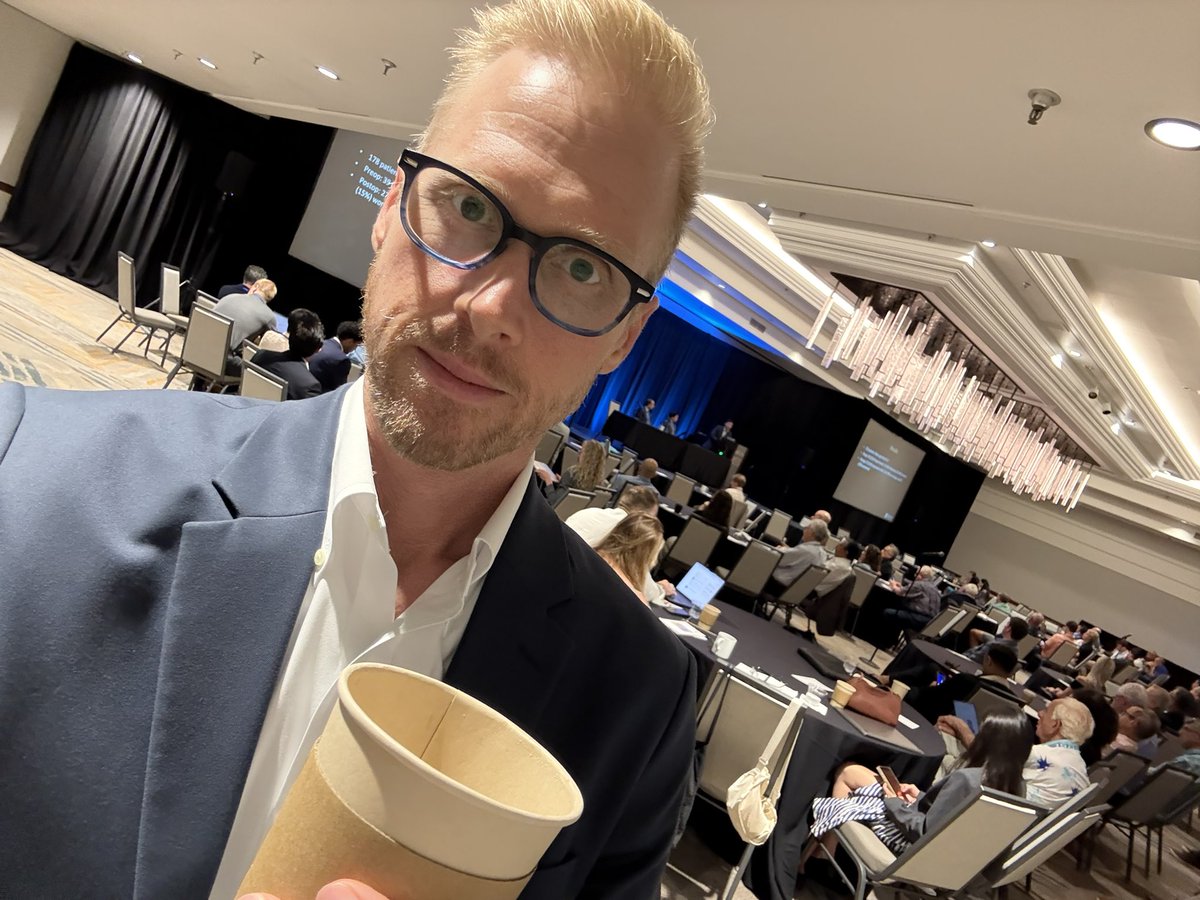 jerjohnson's tweet photo. A #Cerebrovasular #Endovascular #Neurosurgeon maintains #focus during the #Spine block of the #WestNsurg2026 with an assist from #caffeine #coffee https://t.co/oLwINIMUpR