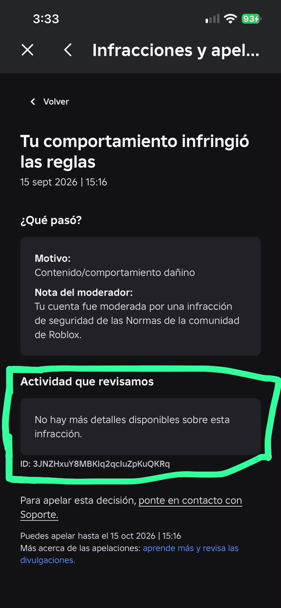Valeee_r1's tweet photo. @Roblox Day11 with no response from any moderator. Even though I filed a proper appeal, I'm being asked to do it differently, yet I haven't been given any details about my infraction.@Roblox when will you acknowledge the many people who have been unjustly banned by your AI?
User:Valx_ed https://t.co/gQs4fyOOWU