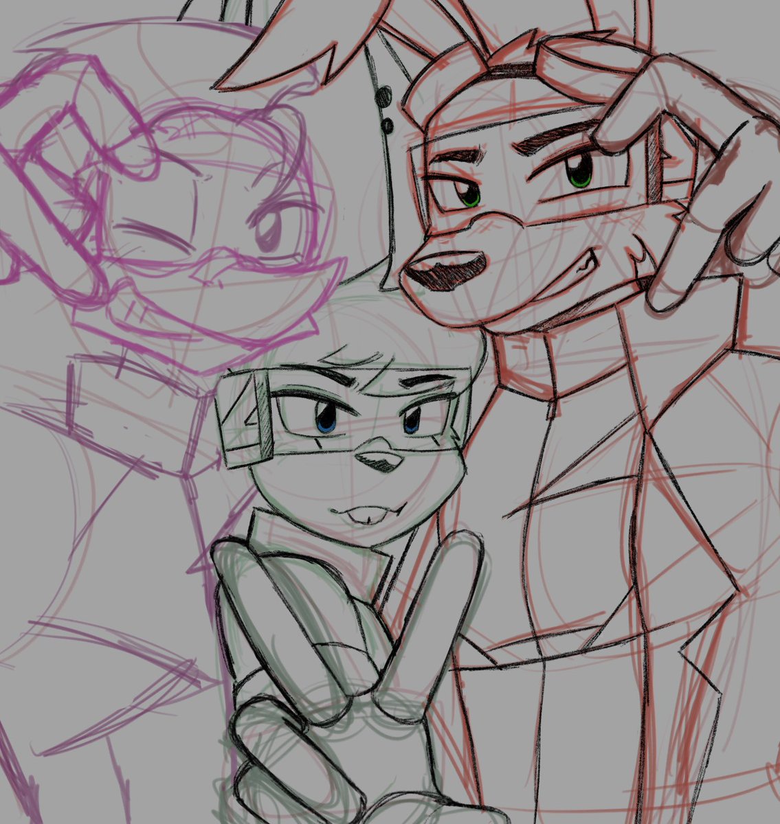 riotbard_art's tweet photo. Everytime I post a wip I’m doomed to never finish it but hopefully the power of Yaoi will help me #loonatics #revtech #acetech #revace https://t.co/6tbVBKeHQT