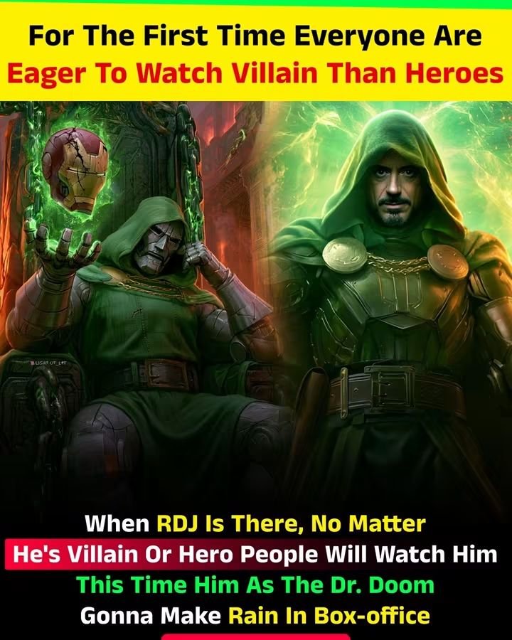 Sachin6309's tweet photo. In a legendary shift that has turned blockbuster cinema on its head, global audiences are eagerly lining up not to root for the heroes, but to worship the arrival of the ultimate supervillain! When the name Robert Downey Jr. is on the marquee, the rulebook gets thrown out the window—hero, anti-hero, or tyrannical conqueror, his sheer screen charisma commands absolute devotion. Stepping into the ruthless, emerald-cloaked armor of Victor von Doom, RDJ’s monumental return to the Marvel Cinematic Universe is poised to obliterate global records and make it rain historic numbers at the worldwide box office. The protectors of Earth may assemble, but the entire planet is waiting to bow before Doctor Doom!
#DoctorDoom #RobertDowneyJr #AvengersDoomsday #MarvelCinematicUniverse #BoxOfficeMonarch