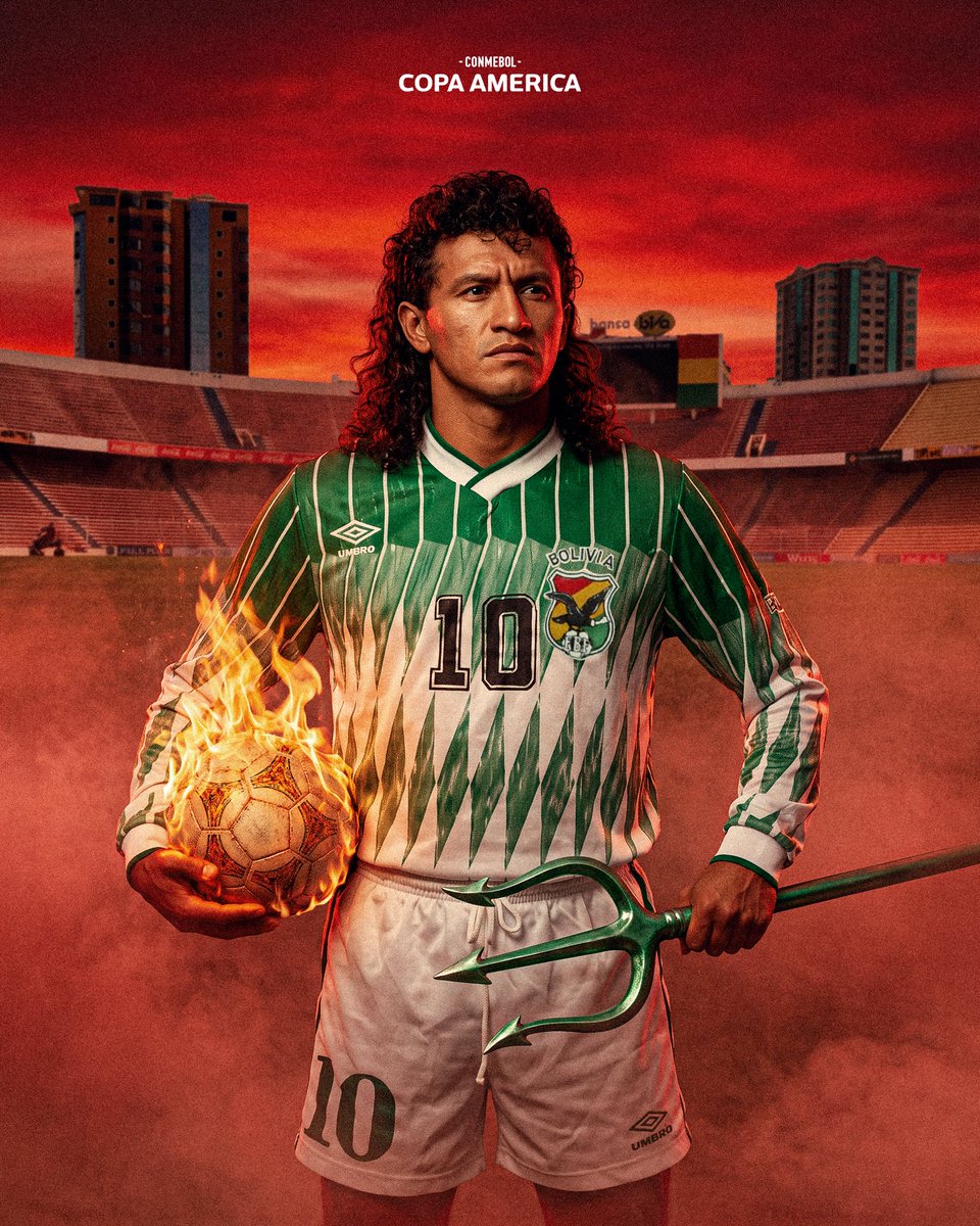 CopaAmerica's tweet photo. El ‘Diablo’, en su territorio 🇧🇴😈⚽️ https://t.co/LzzAYAU1Xv